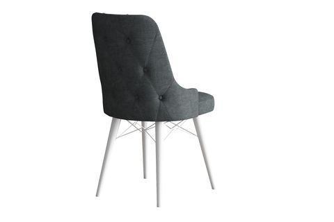 HERA SERİSİ 1 MASA + 6 SANDALYE MUTFAK MASA TAKIMI 383, ANTRASİT BEYAZ, 132X80