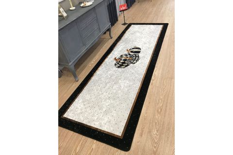 BRİLLANT HALI LUCİO DAMALI BALKABAĞI DESEN SAÇAKSIZ LATEKS DERİ TABAN SU GEÇİRMEZ LEKE TUTMAZ MUTFAK HALISI 130X190 BEJ