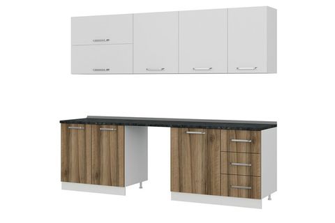 MİNAR 255 CM MUTFAK DOLABI BEYAZ DORE 255 D10