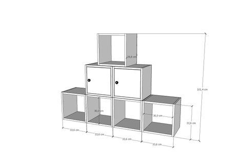 BK ÇOK AMAÇLI DOLAP, 2 KAPAKLI, NRG