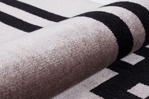 MAVERA GRİ SİYAH MAKİNE HALI 160X230