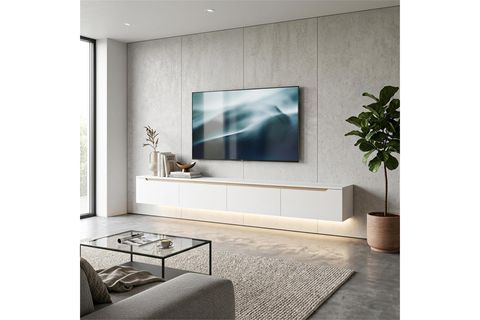 VİNE ASMA TV ÜNİTESİ, LEDLİ BEYAZ 240