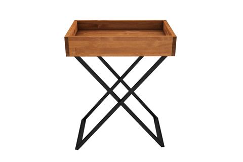 WOODESK RİO AHŞAP TEPSİ YAN SEHPA CPT2009-50, TİK RENK, 50X30