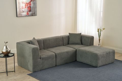 RAKS SERİSİ MODULER FULL SÜNGER KÖŞE KOLTUK, SAĞ VE SOL, GRİ