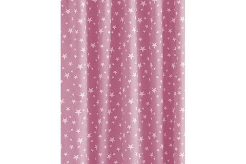 BELLE COSE YILDIZ DESENLİ ÇOCUK ODASI KARARTMA BLACKOUT FON PERDE PEMBE 260 CM 100X260
