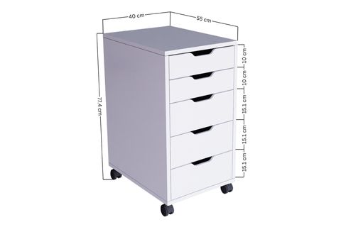 MİDOSER DURU KESON, BEYAZ, 5 ÇEKMECELİ
