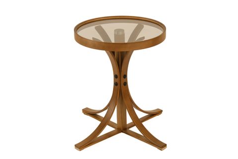 PALM ÜÇLÜ ZİGON SEHPA, CEVİZ BRONZ CAM