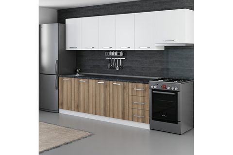 MİNAR BELLA 295 CM MUTFAK DOLABI BEYAZ DORE 295-D4