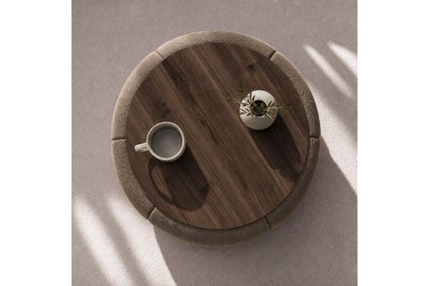 MODEVİA SEHPALI PUF, CEVİZ MOCHA