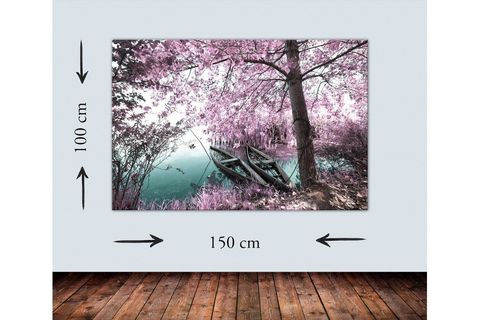 PİNK TREES DEV BOYUT KANVAS TABLO