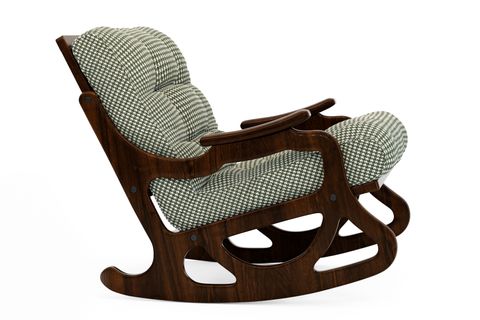 COZY SALLANAN SANDALYE, HAKİ KAZAYAĞI, CEVİZ AYAK