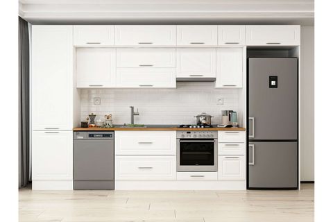 ALVİNKA 390X240 CM KLASİK MEBRAN MUTFAK DOLABI, MBB E90B60S40 1 MEBRAN BEYAZ SUNTALAM