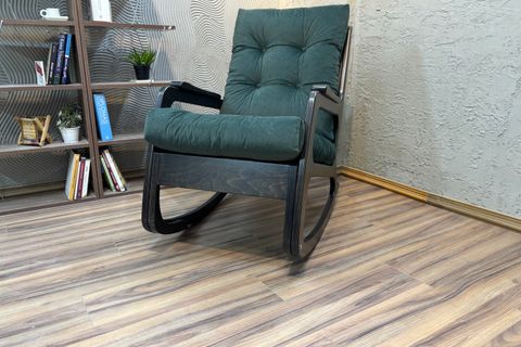 KONTES SALLANAN SANDALYE, HAKİ YEŞİL, WENGE SİYAH