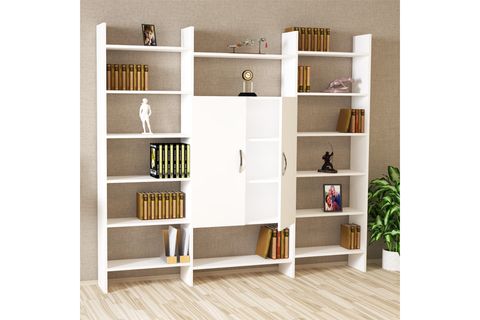KALENDER DEKOR VİYAN KONSOL KİTAPLIK, BEYAZ