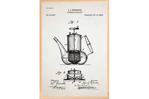 VINTAGE COFFEE TABLO SETİ, CUPS 2, 50X70