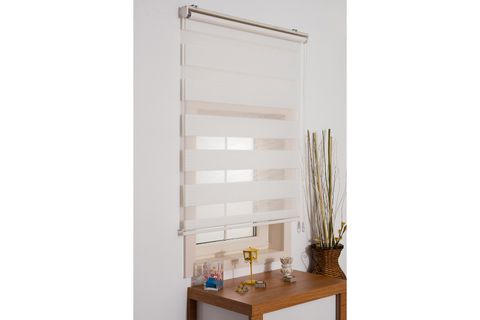 DEKORSTİLİM ZEBRA STOR PERDE PLİSE BEYAZ 110 X 200