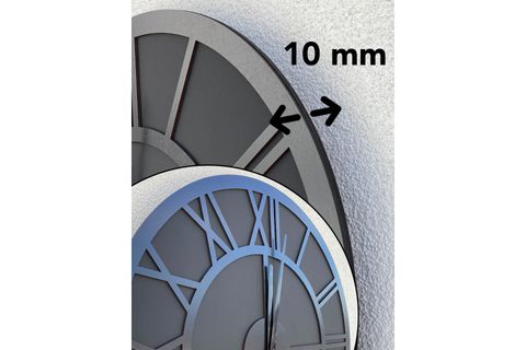 ROMA RAKAMLI DEKORATİF DUVAR SAATİ SİYAH