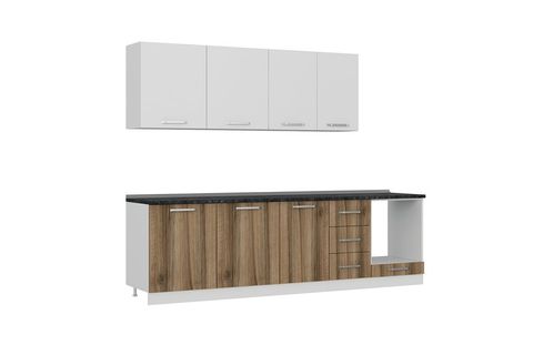 MİNAR ASYA 275 CM MUTFAK DOLABI BEYAZ DORE 275-D6