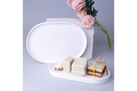 VİCTORİA OVAL TEPSİ, BÜYÜK, BEYAZ