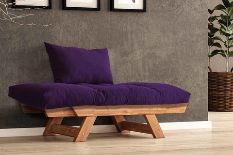 WOODESK ADALAR MASİF AHŞAP BERJER, TİK-MOR RENK, CPT8157-140