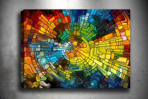 MOZAİK DEKORATİF KANVAS TABLO, 100X140