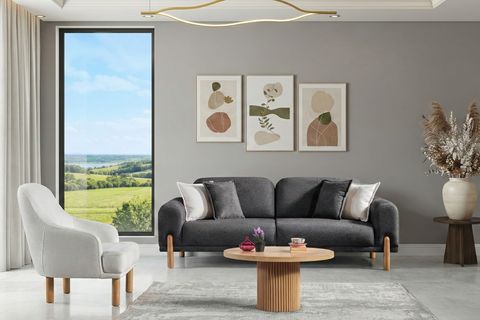 STOCKHOLM SIRT MEKANİZMALI KOLTUK TAKIMI, ANTRASİT