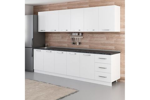 MİNAR BASİC 300 CM MUTFAK DOLABI BEYAZ 300-B2