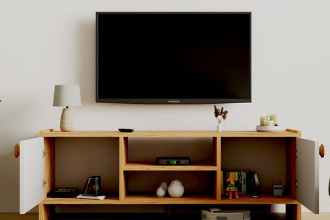 MOLDE BOHEM TV SEHPASI, ÇAM, BEYAZ KAPAKLI