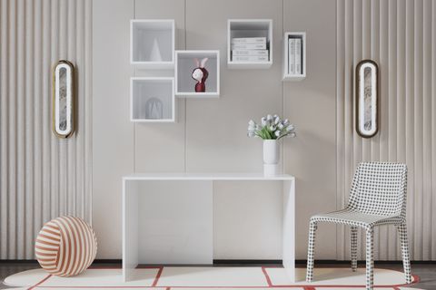 MİNİMALİST ÇALIŞMA MASASI, TASARIM DUVARA MONTE