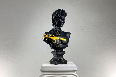 DAVID YELLOW SPLASH POP ART DEKORATİF ROMA YUNAN HEYKELLERİ