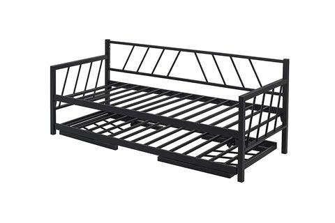 UNİMET GLORY DAYBED YAVRULU METAL KARYOLA, SİYAH, 90X200