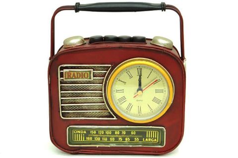 DEKORATİF METAL RADYO SAATLİ KUMBARA C0311