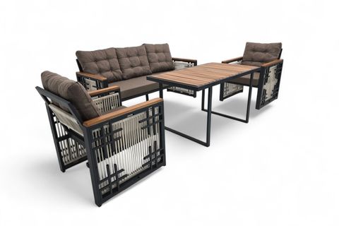 EFLİN METAL ÜÇLÜ OTURMA GRUBU, CAPPUCİNO