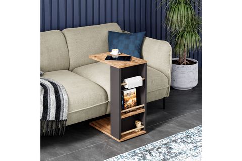 HALO TEKERLEKLİ YAN SEHPA, ÇAM