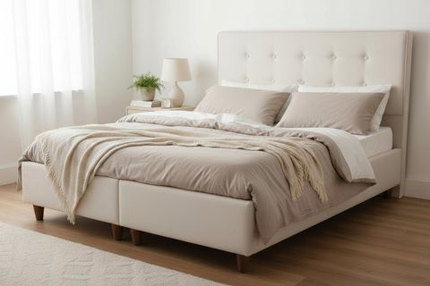 LUNA NERA BAZA VE BAŞLIK SETİ, KREM, 160X200