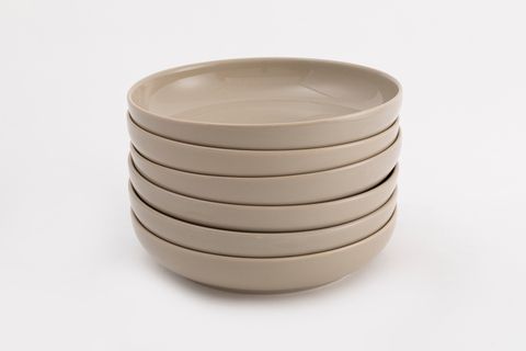 KİTCHEN ESSENTİALS STONEWARE ÇUKUR YEMEK TABAĞI 21 CM, VİZON, ALTILI SET