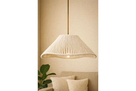 RAYEN HANDMADE TEKLİ SARKIT EKRU AVİZE