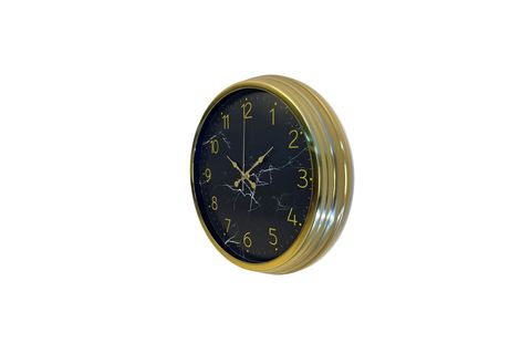 ROYAL MARBLE GOLD METAL DUVAR SAATİ 40 CM