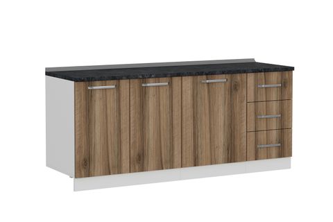 MİNAR 195 CM MUTFAK DOLABI BEYAZ DORE 195-D1-ALT MODÜL