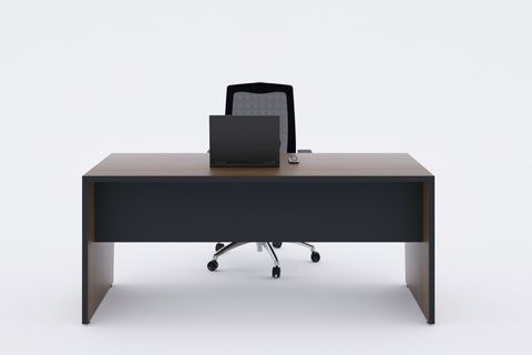 TUUNDESİGN PANEL ÇALIŞMA MASASI, CEVİZ ANTRASİT, 200 CM