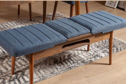 SEMBOL AÇILIR BENCH, CEVİZ LACİVERT