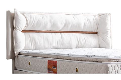 BARSELONA BAZA BAŞLIK VE REAL PEDLİ YATAK SETİ, KREM, 100X200