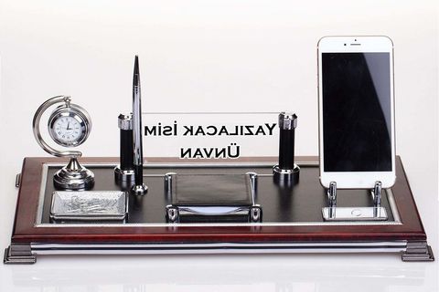 ASPENDOS MASA İSİMLİK SETİ AHŞAP OFİS MASA İSİMLİĞİ, KAYIN