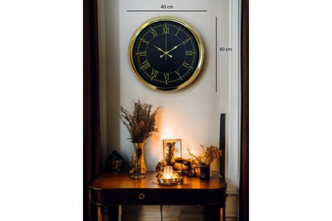 LUXURY GOLD METAL DUVAR SAATİ 40 CM