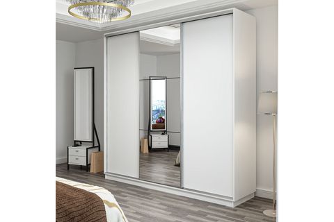 ENDA SÜRGÜLÜ DOLAP, SÜRGÜ KAPAKLI, BEYAZ, 240 CM