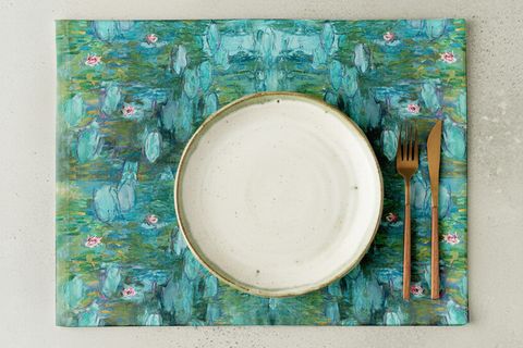 NİLÜFER BAHÇESİ PAMUKLU DÖRT ADET AMERİKAN SERVİSİ