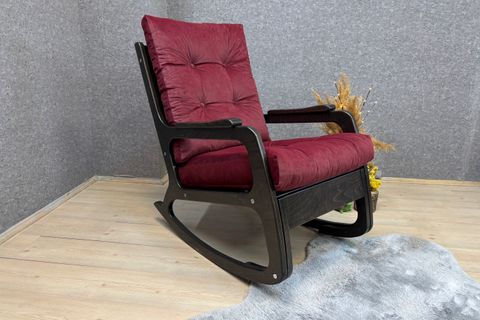 KONTES SALLANAN SANDALYE, BORDO, WENGE SİYAH AYAK