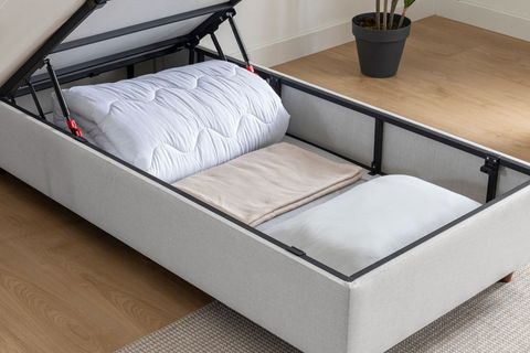 NOTTE BAZA VE BAŞLIK SETİ, AÇIK GRİ, 90X190