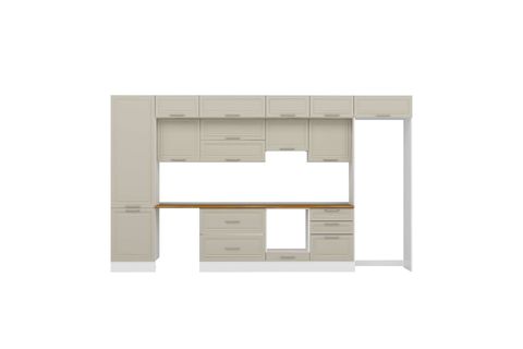 ALVİNKA 400X240 CM KLASİK MEBRAN MUTFAK DOLABI, MBB E80B60S60 1 MEBRAN KUMTAŞI SUNTALAM