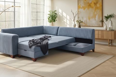 BERLİN KÖŞE KOLTUK, GRİ, SAĞ KÖŞE